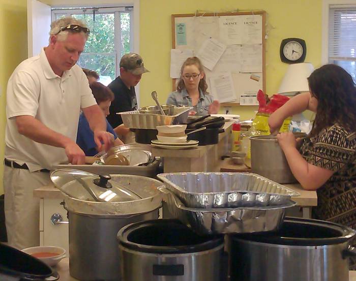 Fr. Steve Helping in the Kitchen